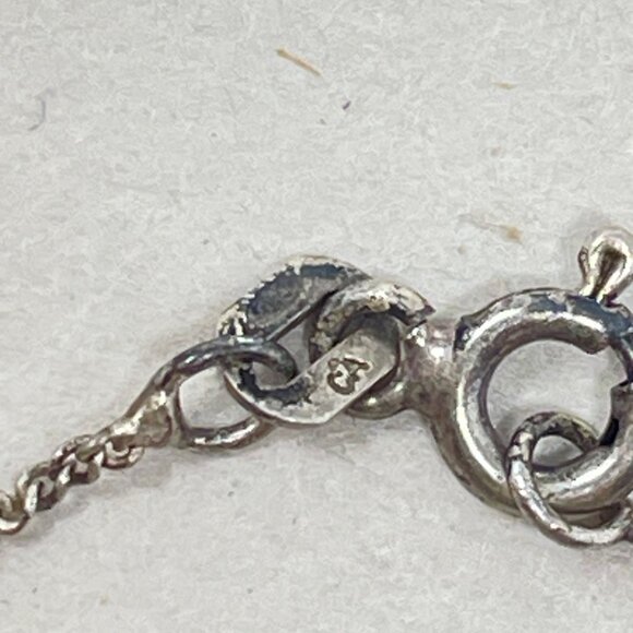 Sterling Silver Pink Marquise Cubic Zirconia Pendant  Necklace Dainty Minimal CZ - Picture 7 of 8